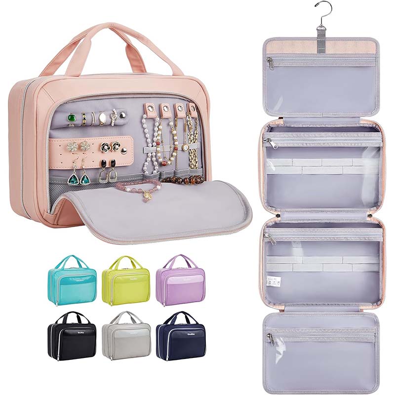 OlarHike Toiletry Bag,Large Size Waterproof Hanging Bags, Makeup Jewelry 3 in 1 Essentials Travel Packing Organizers, Fulled-Sized Family Pack, Shampoo, Conditioner, Brushes Set